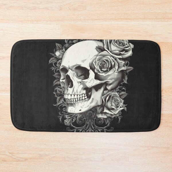 Item preview, Gothic Skull and Roses Tattoo Design designed and sold by ItzLacarth.