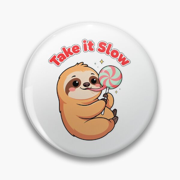 Item preview, Take It Slow Cute Sloth With Lollipop | Kawaii Sloth Lover Gift designed and sold by Cool-cat-art.