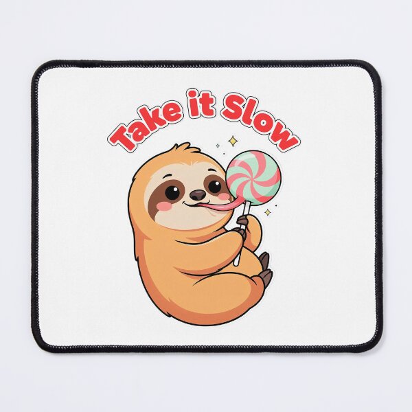 Item preview, Take It Slow Cute Sloth With Lollipop | Kawaii Sloth Lover Gift designed and sold by Cool-cat-art.
