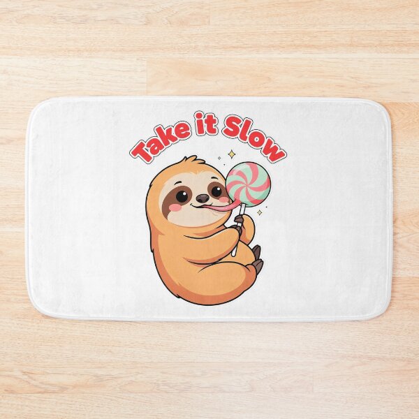 Item preview, Take It Slow Cute Sloth With Lollipop | Kawaii Sloth Lover Gift designed and sold by Cool-cat-art.