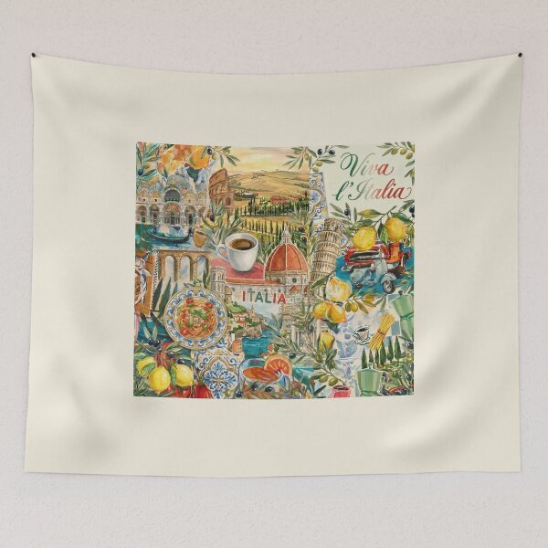 Item preview, Italian collage, favorite places. designed and sold by Knock on my door.