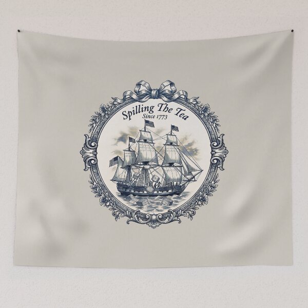 Item preview, Spilling The Tea Since 1773 Party History Pun designed and sold by gear-posters.
