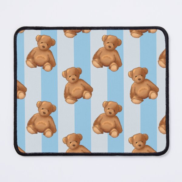 Item preview, Teddy bear on baby blue stripe designed and sold by OhNoNotAgain42.