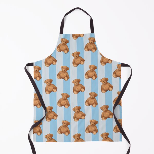 Item preview, Teddy bear on baby blue stripe designed and sold by OhNoNotAgain42.