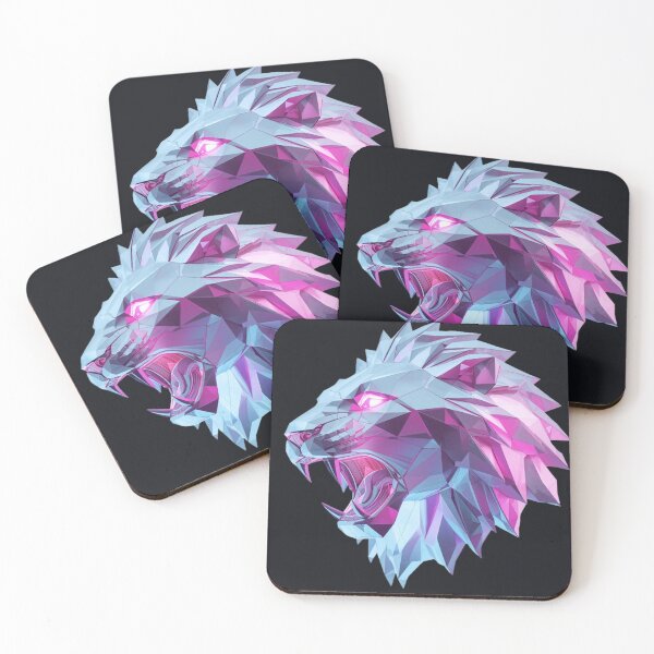 Item preview, Geometric Neon Lion Low Poly Art designed and sold by ItzLacarth.