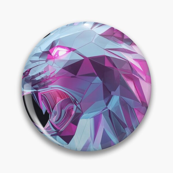 Item preview, Geometric Neon Lion Low Poly Art designed and sold by ItzLacarth.