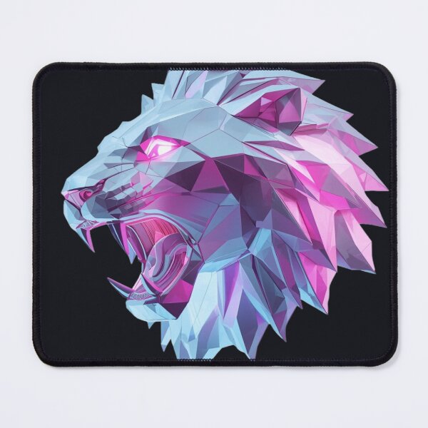Item preview, Geometric Neon Lion Low Poly Art designed and sold by ItzLacarth.