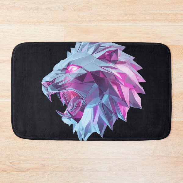 Item preview, Geometric Neon Lion Low Poly Art designed and sold by ItzLacarth.