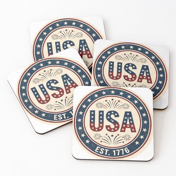Item preview, 90s retro 4th of July sticker set vintage Independence Day clipart with cute kitsch pop art illustrations for American patriotic holiday celebration digital scrapbooking designed and sold by littleluckystuf.