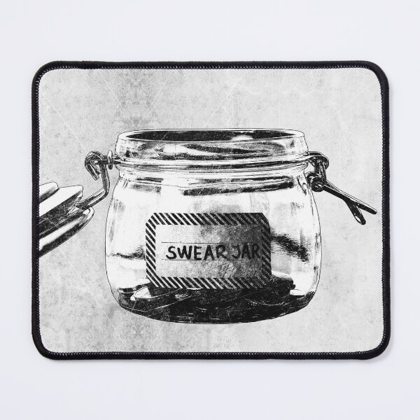Item preview, Empty Swear Jar Open Lid Dark Humor Glass Art designed and sold by Ghoul Enterprises.
