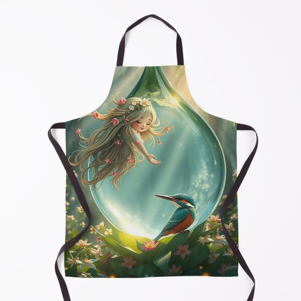 Item preview, Forest Fairy in a Glass Bubble Reaching Toward a Colorful Bird in Magical Light designed and sold by LisaMise.