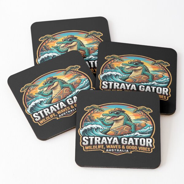 Item preview, Straya Gator Australian Surf Retro Badge designed and sold by MAJCO-ART.