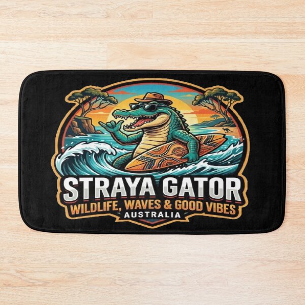 Item preview, Straya Gator Australian Surf Retro Badge designed and sold by MAJCO-ART.