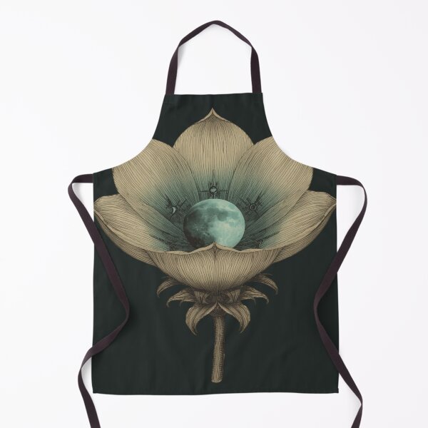 Item preview, Vintage Lotus Flower and Full Moon Art designed and sold by ItzLacarth.