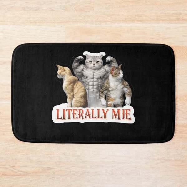 Item preview, Literally Me Buff Muscle Cat Gym Meme designed and sold by Digistore1221.
