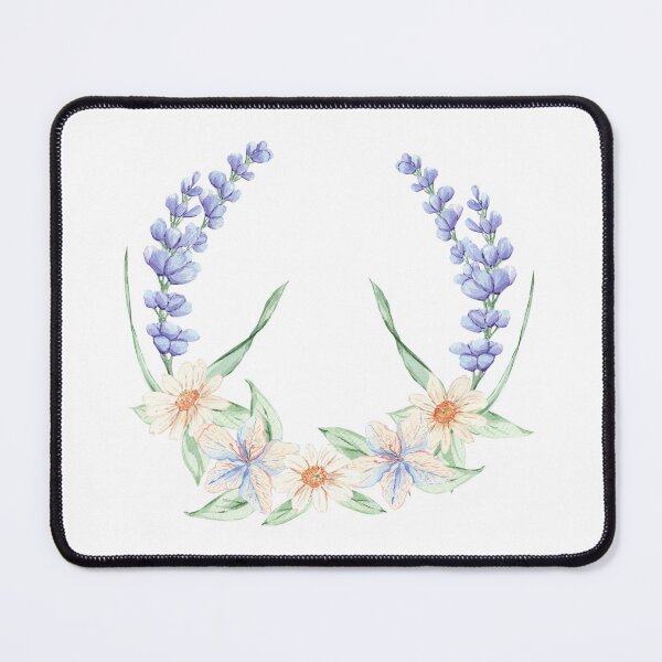 Item preview, Elegant wreath with white azaleas, daisies and lavender flowers designed and sold by Lubakeep-art.