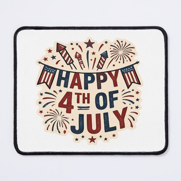 Item preview, 90s retro 4th of July sticker set vintage Independence Day clipart with cute kitsch pop art illustrations for American patriotic holiday celebration digital scrapbooking designed and sold by littleluckystuf.