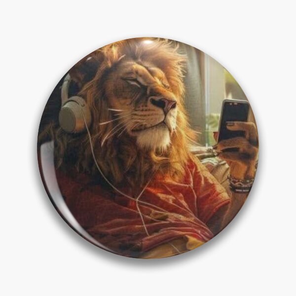 Item preview, Cool Lion Listening To Music With Headphones and Wearing Sunglasses designed and sold by MEEGGOO.