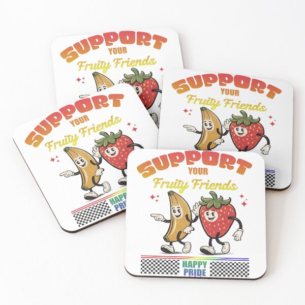 Item preview, SUPPORT YOUR FRUITY FRIENDS PRIDE 2026 designed and sold by delllsdesigns.