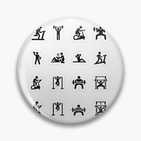 Item preview, Gym Workout Icons Minimalist Fitness Pattern designed and sold by Digistore1221.
