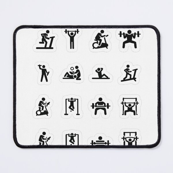 Item preview, Gym Workout Icons Minimalist Fitness Pattern designed and sold by Digistore1221.