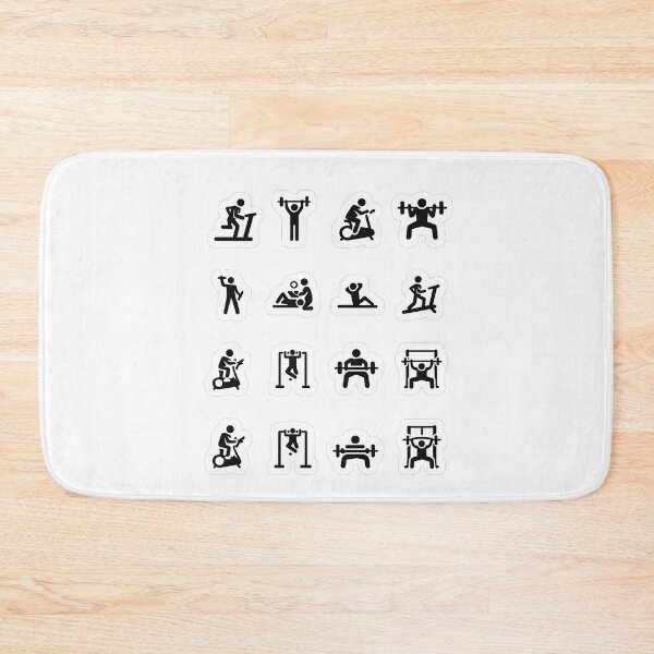 Item preview, Gym Workout Icons Minimalist Fitness Pattern designed and sold by Digistore1221.