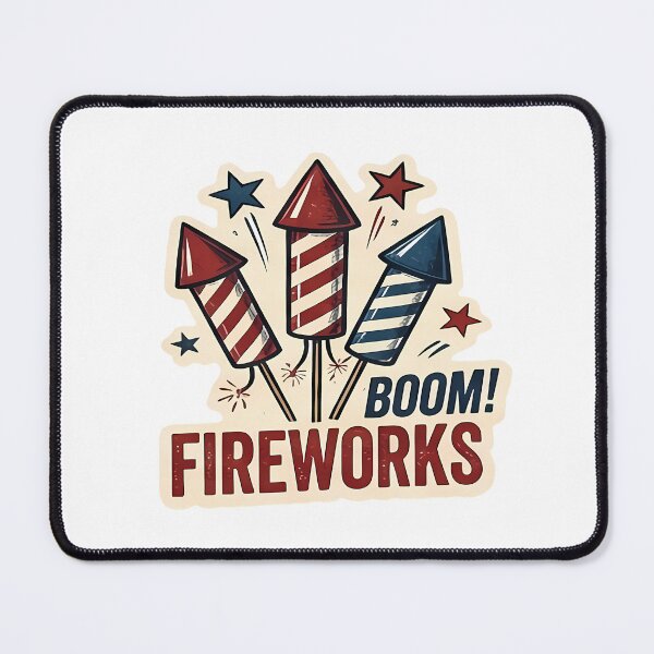 Item preview, 90s retro 4th of July sticker set vintage Independence Day clipart with cute kitsch pop art illustrations for American patriotic holiday celebration digital scrapbooking designed and sold by littleluckystuf.