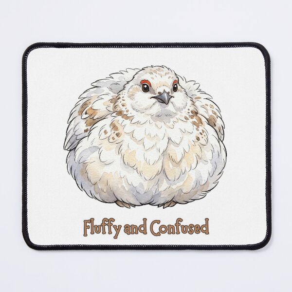 Item preview, Willow Ptarmigan Awebo Bird Fluffy and Confused | Cute Meme Bird designed and sold by HelgaCraftery.