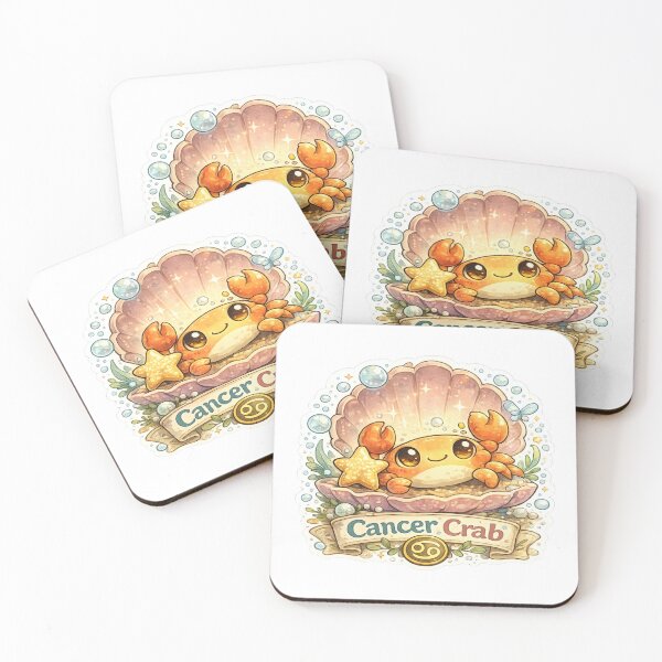 Item preview, Cancer Crab Sticker | Cute Zodiac Animal Sticker | Astrology Gift designed and sold by CozypagesStudio.