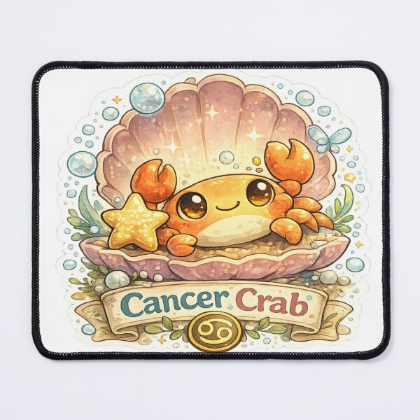Item preview, Cancer Crab Sticker | Cute Zodiac Animal Sticker | Astrology Gift designed and sold by CozypagesStudio.