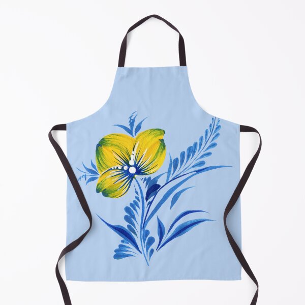 Item preview, Blue-yellow flower, Ukraine art, Petrykivka style, author's drawing designed and sold by Sunflower-7.