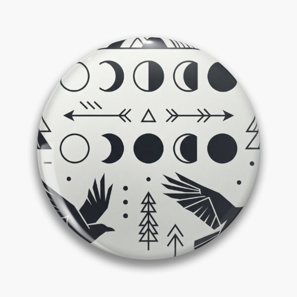 Item preview, Minimalist Raven Geometric Pattern | Scandinavian Inspired Design designed and sold by Rovano.