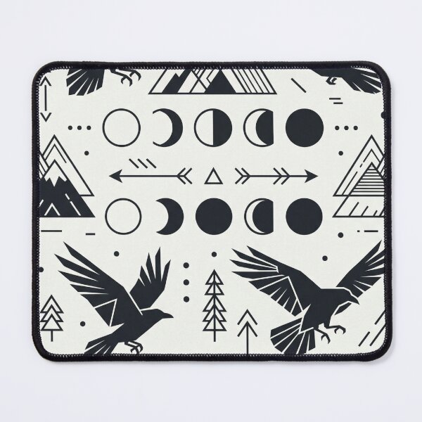 Item preview, Minimalist Raven Geometric Pattern | Scandinavian Inspired Design designed and sold by Rovano.