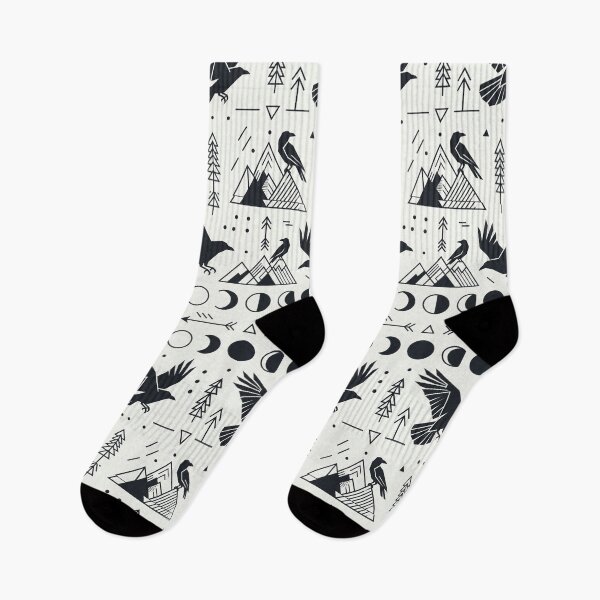 Item preview, Minimalist Raven Geometric Pattern | Scandinavian Inspired Design designed and sold by Rovano.