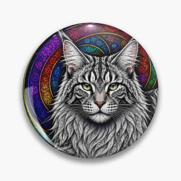 Item preview, Lab Visions 127: Maine Coon Rainbow Mandala designed and sold by The Psychedelic Anarchist.