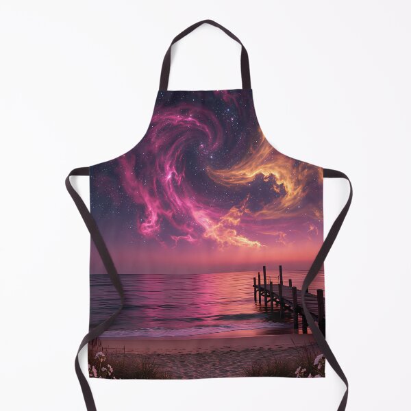 Item preview, Nebula and starry sky on the beach designed and sold by VoidVeilStudio.