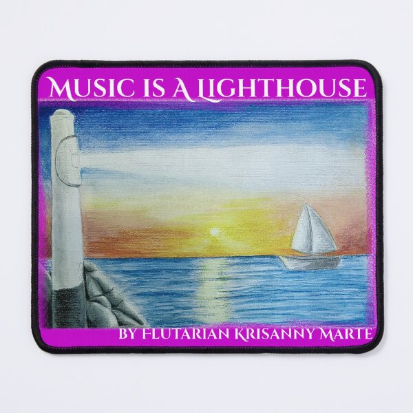 Item preview, Music Is A Lighthouse by Krisanny Marte designed and sold by Flutarians.