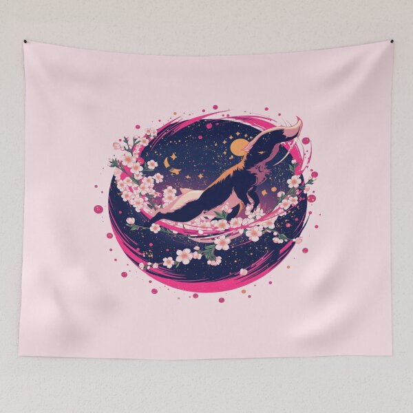 Item preview, Mystical Celestial Kitsune Fox Sakura Art designed and sold by ItzLacarth.