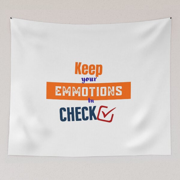 Item preview, Keep Your Emotions in Check – Motivational Mindset Quote Typography T-Shirt designed and sold by DrimitStore.