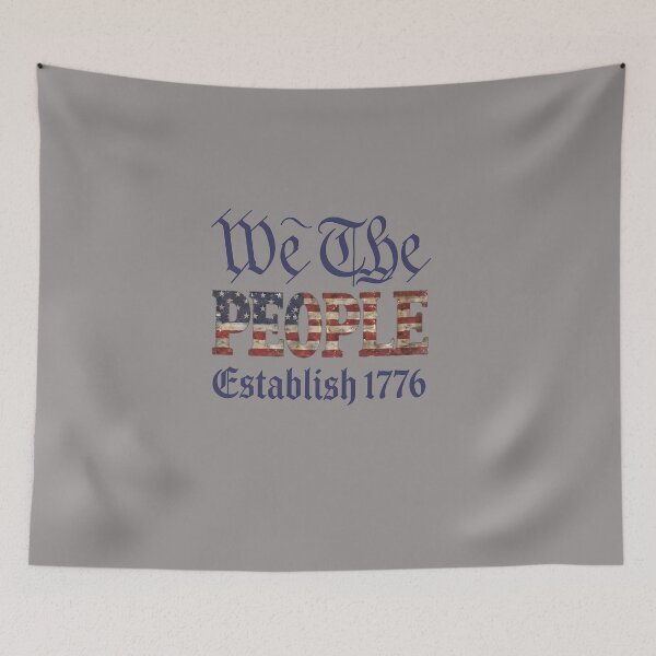 Item preview, We The People Establish 1776 - Patriotic American Flag T-Shirt designed and sold by laughingshirts.