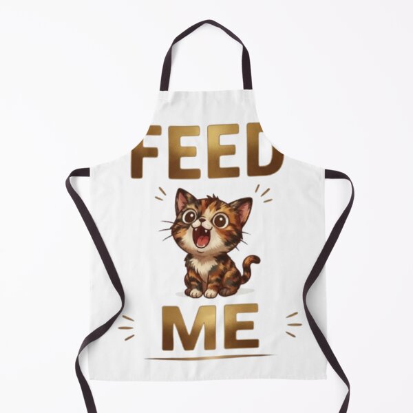 Item preview, Feed Me Cute Hungry Calico Kitten Illustration designed and sold by Northern Glow Art.