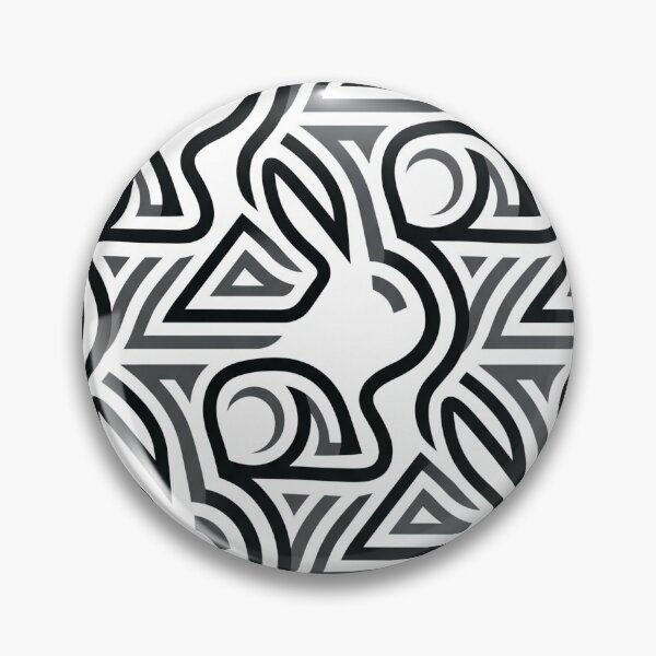 Item preview, Hidden Rabbit Optical Illusion Pattern | Clever Negative Space Design designed and sold by Rovano.