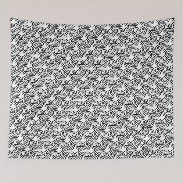 Item preview, Hidden Rabbit Optical Illusion Pattern | Clever Negative Space Design designed and sold by Rovano.
