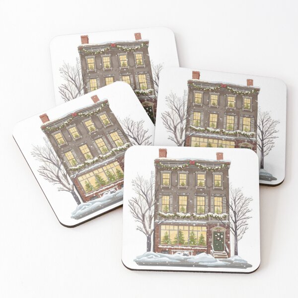 Item preview, Cozy Christmas Townhouse Winter designed and sold by CozyinTime.