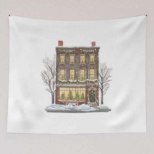 Item preview, Cozy Christmas Townhouse Winter designed and sold by CozyinTime.