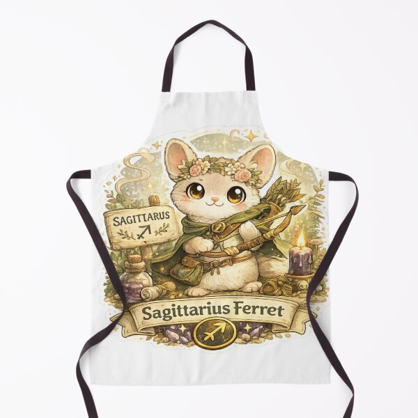 Item preview, Sagittarius Ferret Sticker | Cute Zodiac Animal Sticker | Astrology Gift designed and sold by CozypagesStudio.