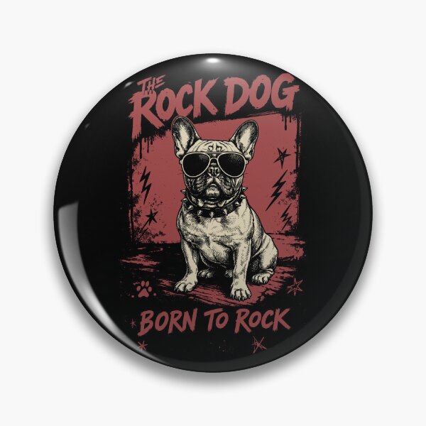 Item preview, Vintage Rocker French Bulldog - Born To Rock designed and sold by fabiandesigns88.