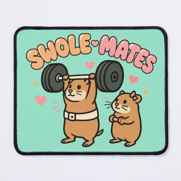 Item preview, Swole-Mates Gym Hamsters designed and sold by Sticker-Crafts.