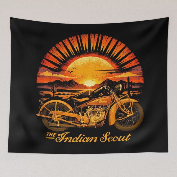 Item preview, 1928 Indian Scout 101 Vintage Fire Sunset Classic Motorcycle designed and sold by EdGraphy.