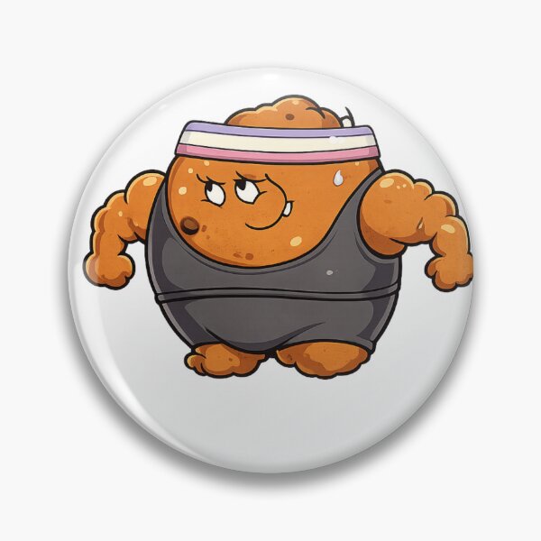 Item preview, Buff Couch Potato Muscle Fitness Gym Mascot designed and sold by Digistore1221.